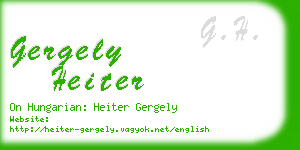 gergely heiter business card